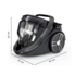 Silence Force Cyclonic Effitech Canister Vacuum Cleaner, Parquet Model